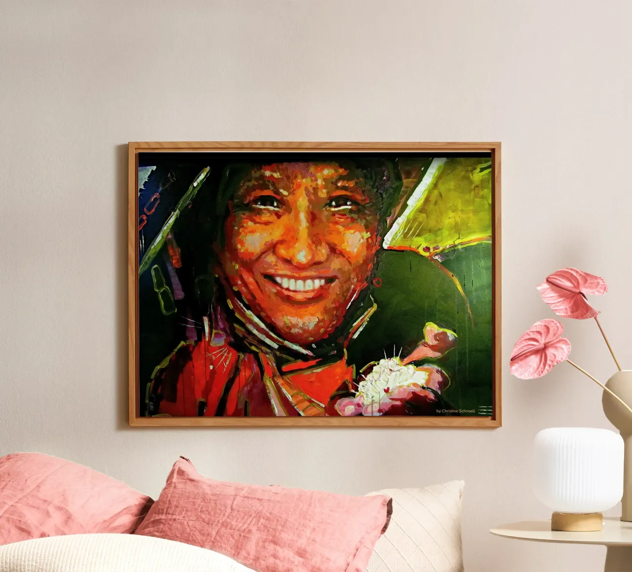 Dilgo Khyentse Rinpoche, Tibetischer Meister, Brilliant Moon alu-dibond by Happy 😃 Art 🎨 by Christine Schnoell