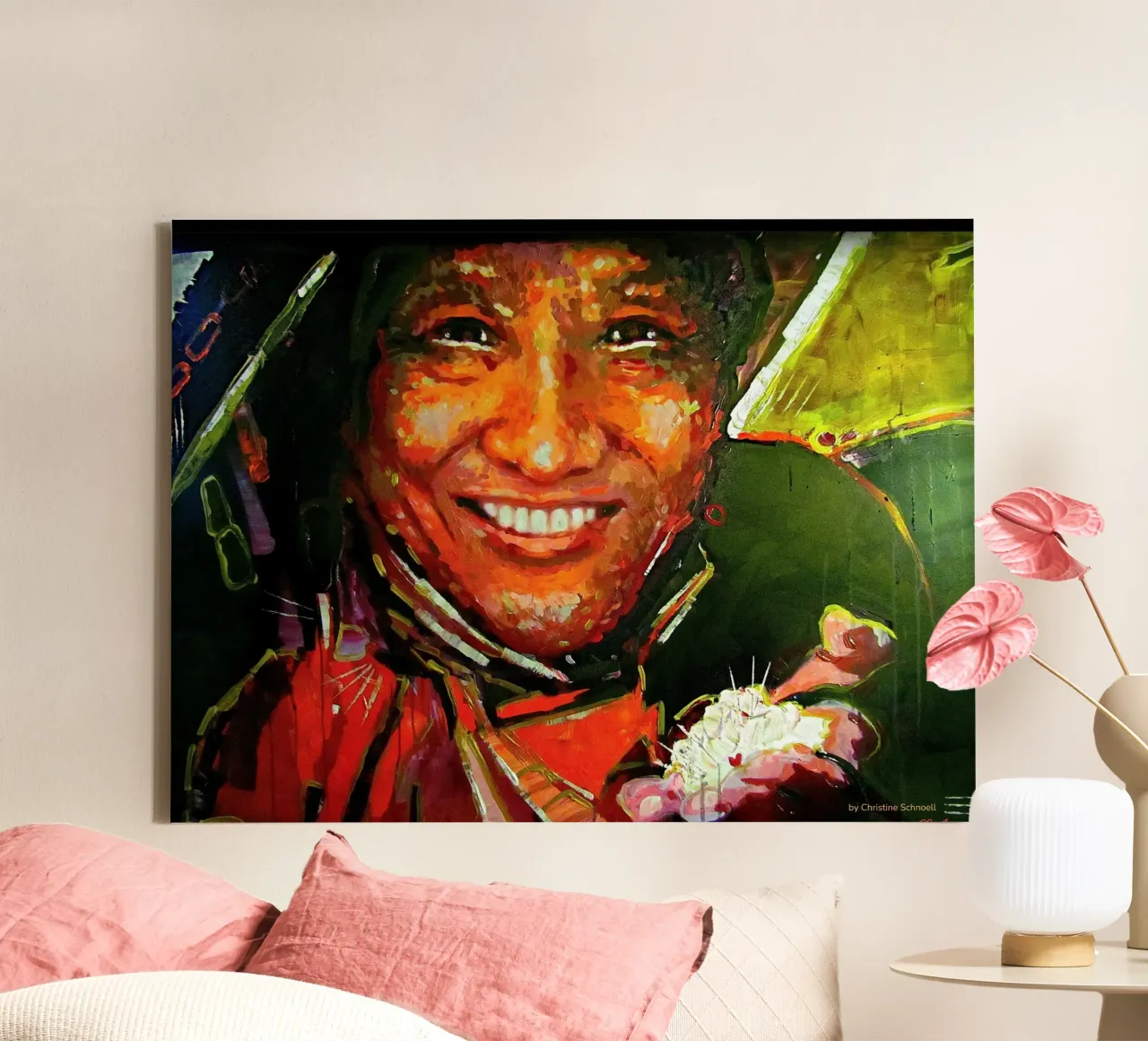 Dilgo Khyentse Rinpoche, Tibetischer Meister, Brilliant Moon tela con Cornice a cassetta da Happy 😃 Art 🎨 by Christine Schnoell