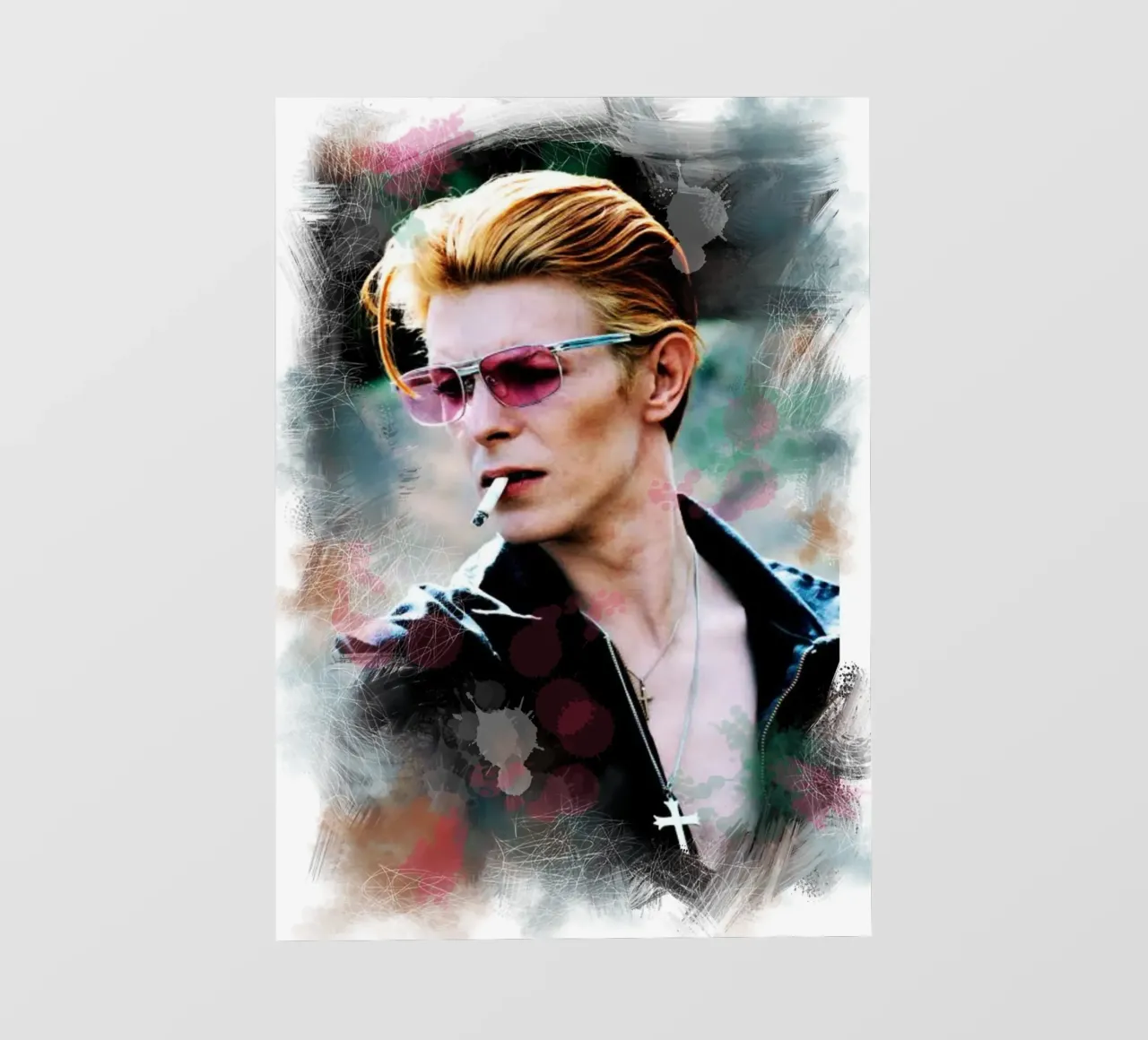 David Bowie smoking pellicola backlit da Lembayung art
