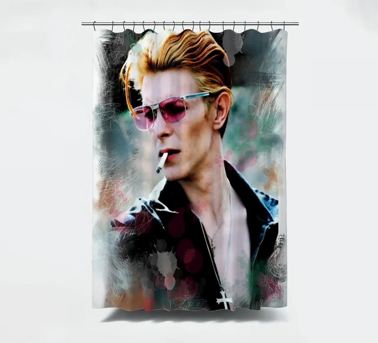 David Bowie smoking tenda da doccia da Lembayung art