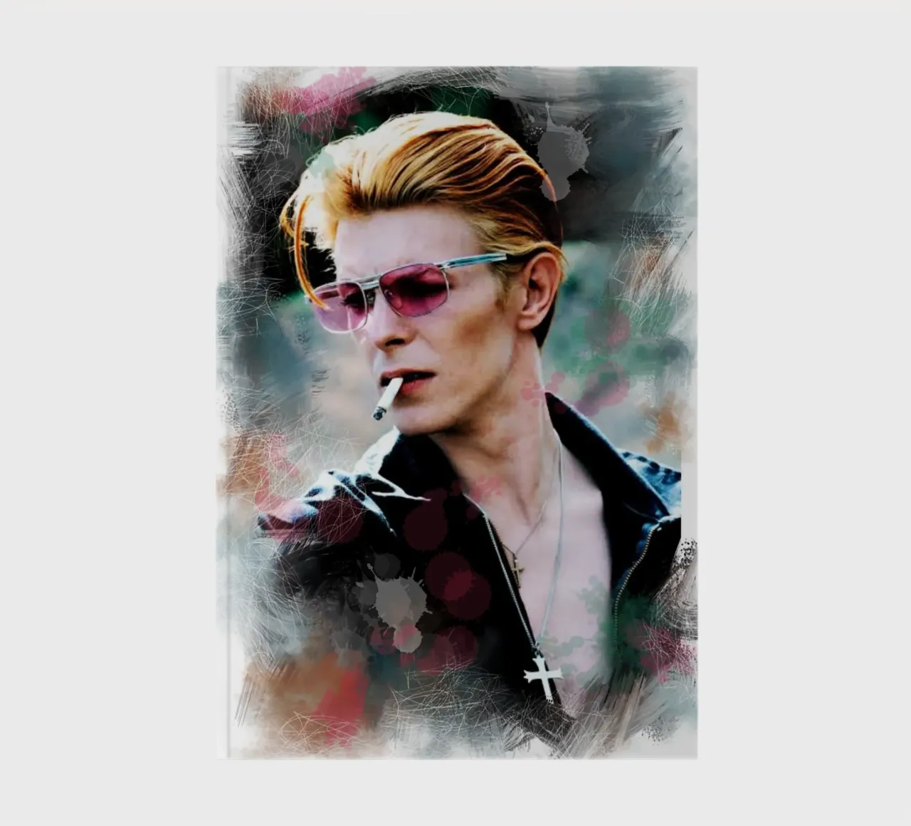 David Bowie smoking notebook by Lembayung art
