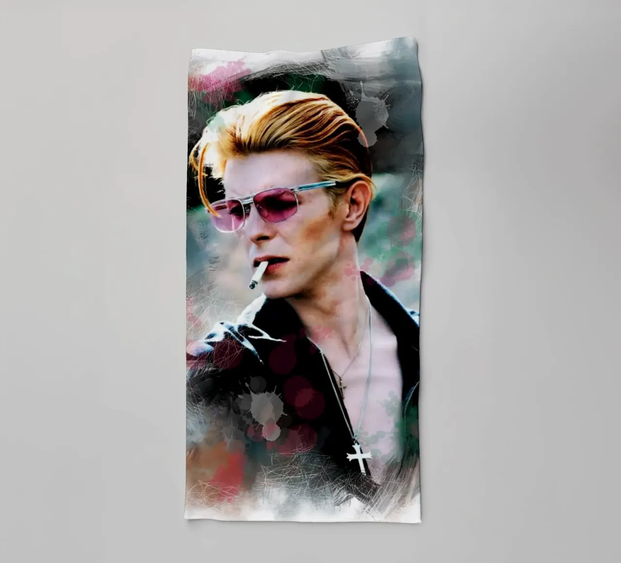 David Bowie smoking asciugamano da bagno da Lembayung art