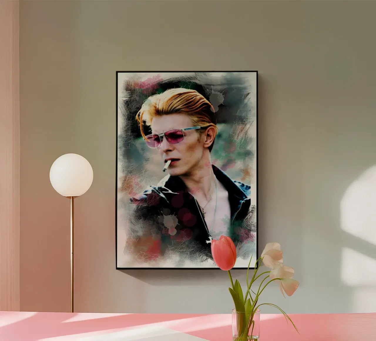 David Bowie smoking plexiglass da Lembayung art