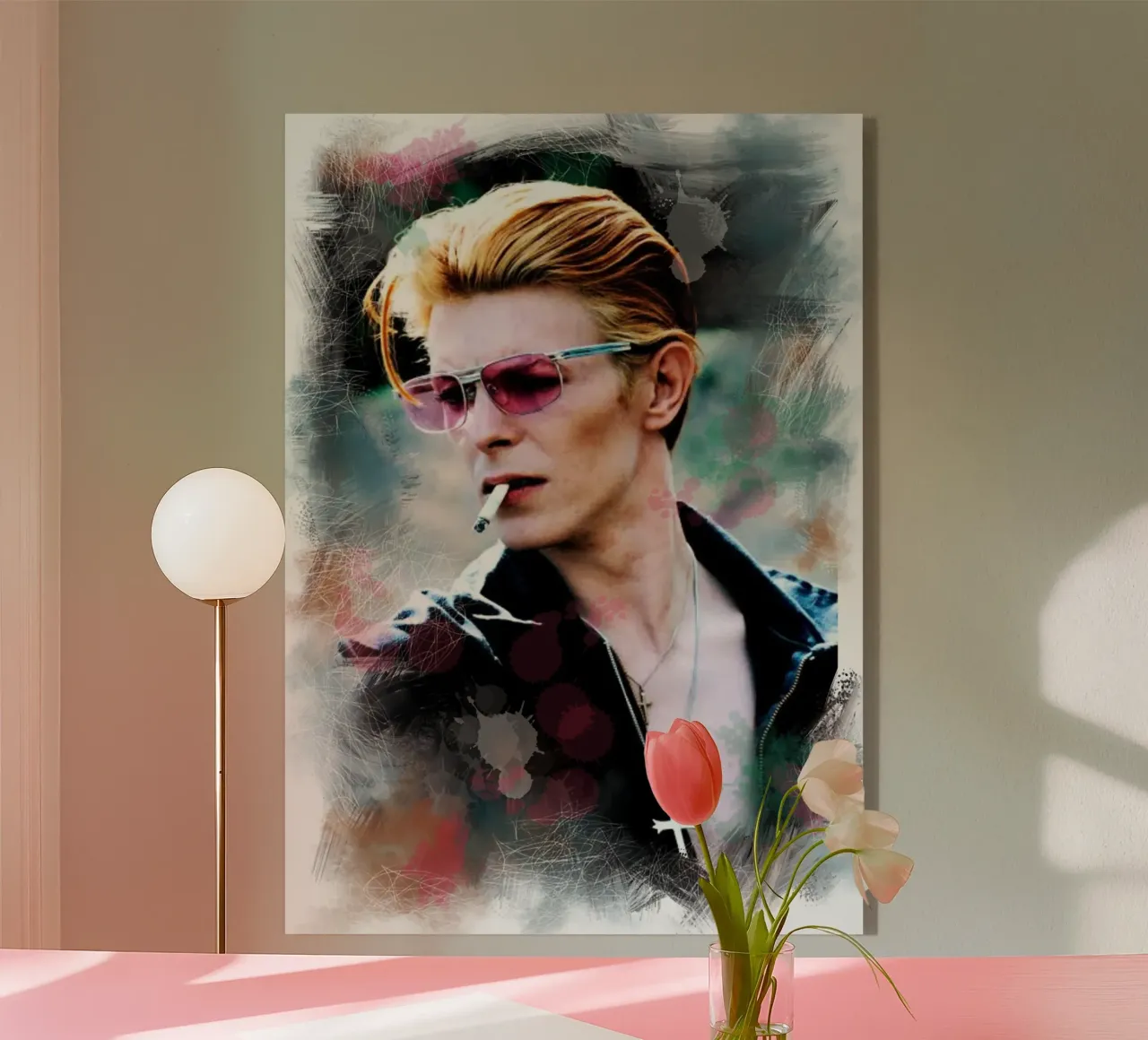 David Bowie smoking plexiglass da Lembayung art