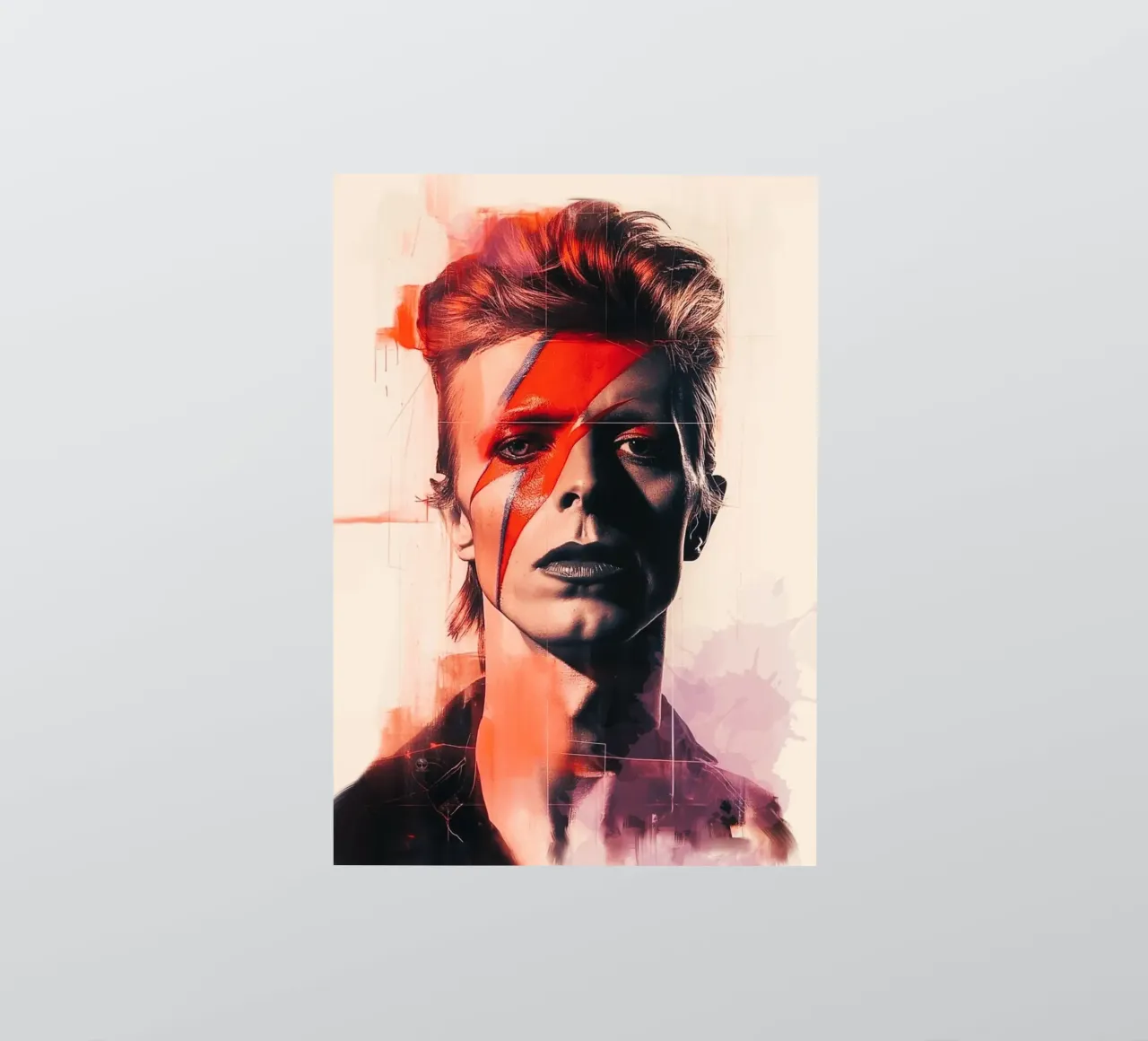 Iconic style of David Bowie sticker by Lembayung art