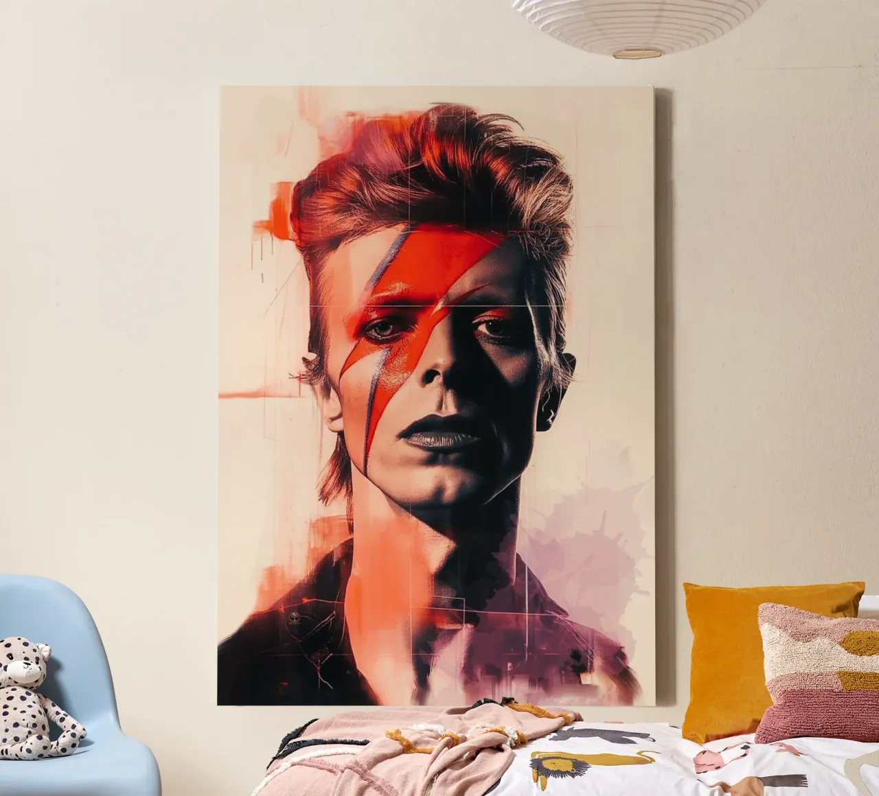 Iconic style of David Bowie tela con Cornice a cassetta da Lembayung art