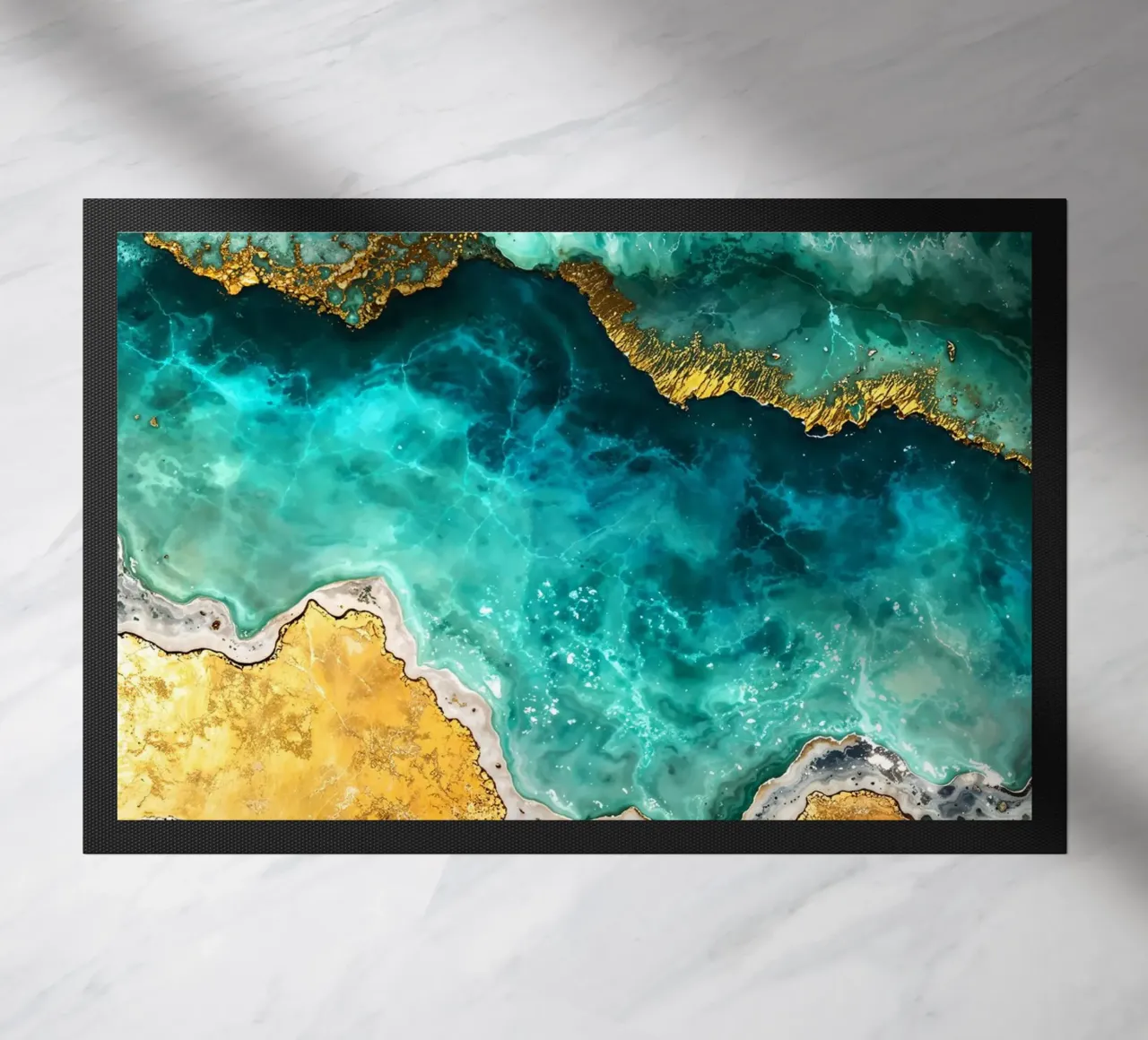 Abstract Ocean Waves Kintsugi Art zerbino da Pixaverse