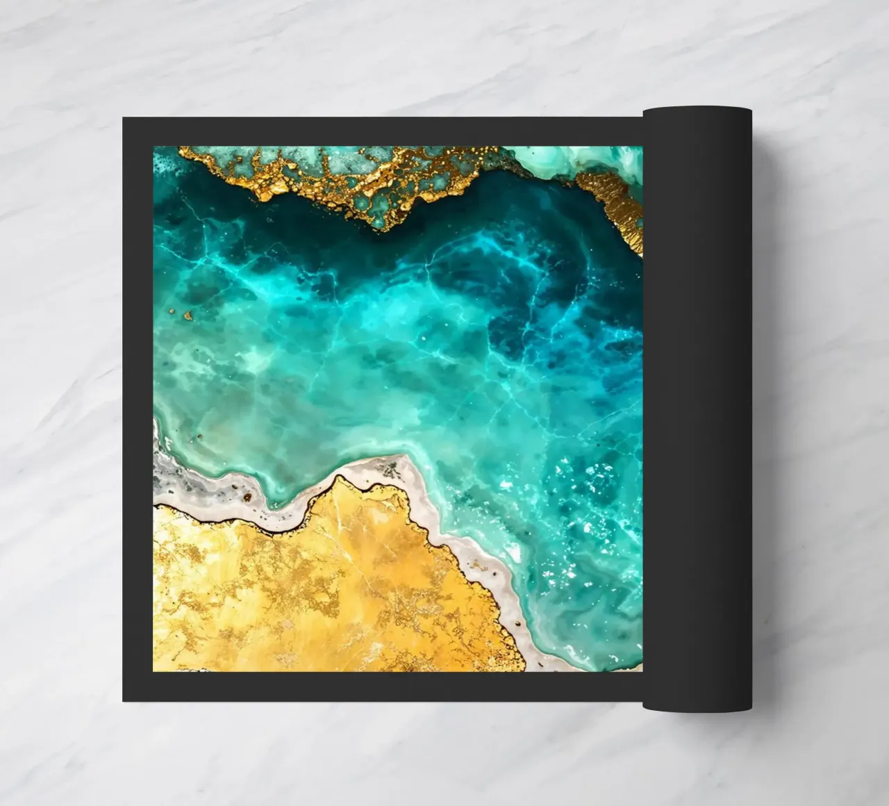 Abstract Ocean Waves Kintsugi Art zerbino da Pixaverse