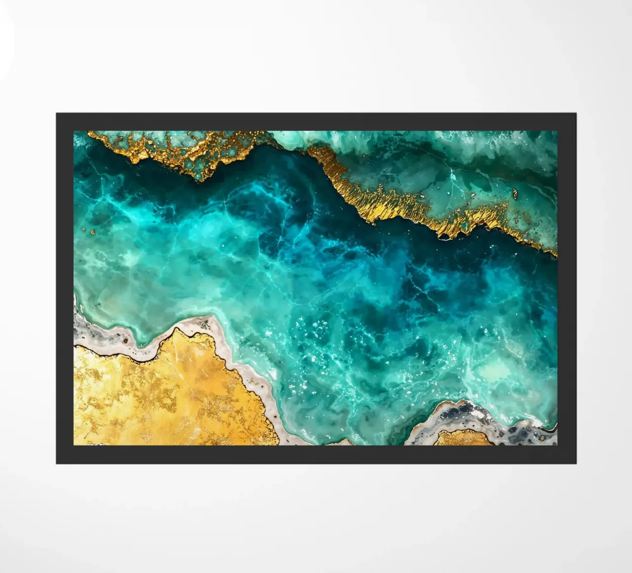 Abstract Ocean Waves Kintsugi Art zerbino da Pixaverse