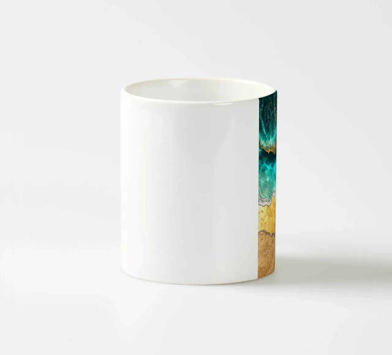 Abstract Ocean Waves Kintsugi Art tazza in ceramica da Pixaverse