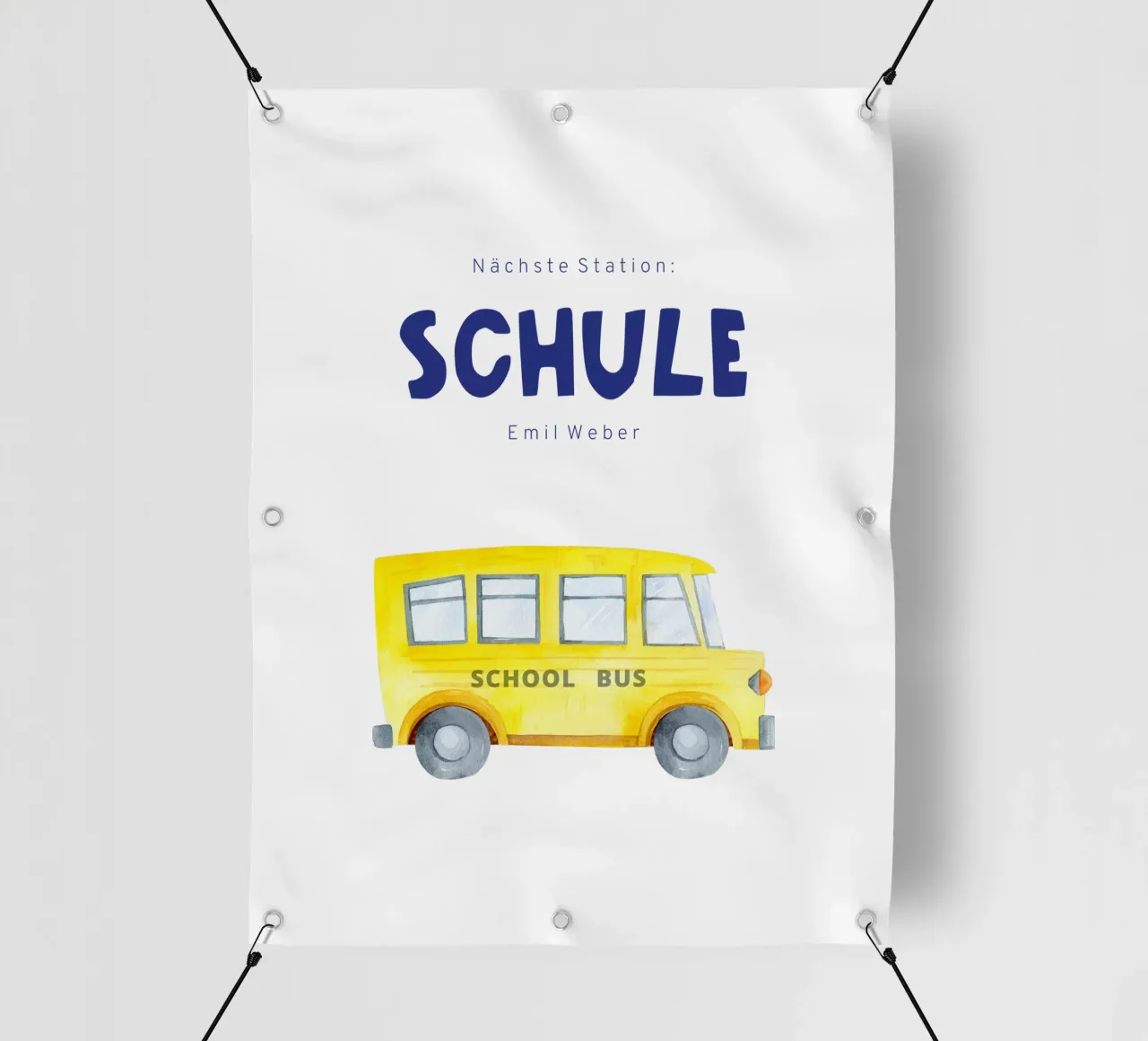 Schoolbus pvc-zeil van Kartenliebe