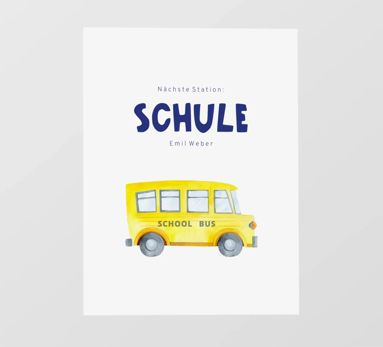 Schoolbus pvc-zeil van Kartenliebe