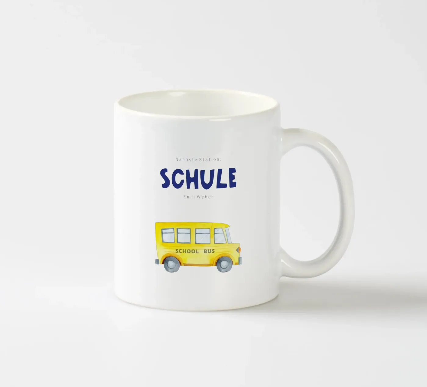 School bus keramische mok van Kartenliebe