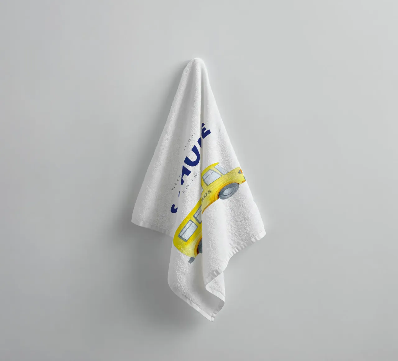 Schoolbus badhanddoek van Kartenliebe