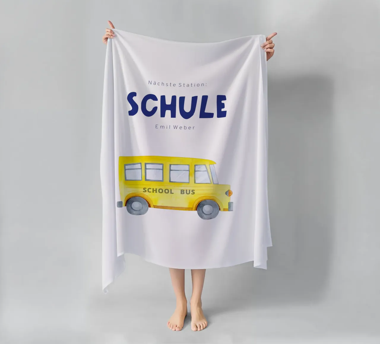 Schoolbus strandhanddoek van Kartenliebe
