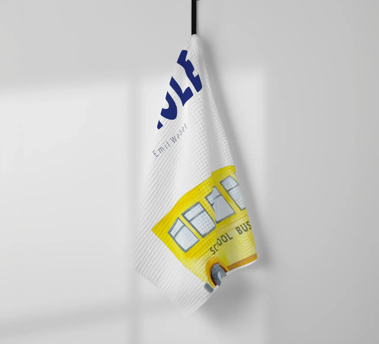 School bus tea towel by Kartenliebe