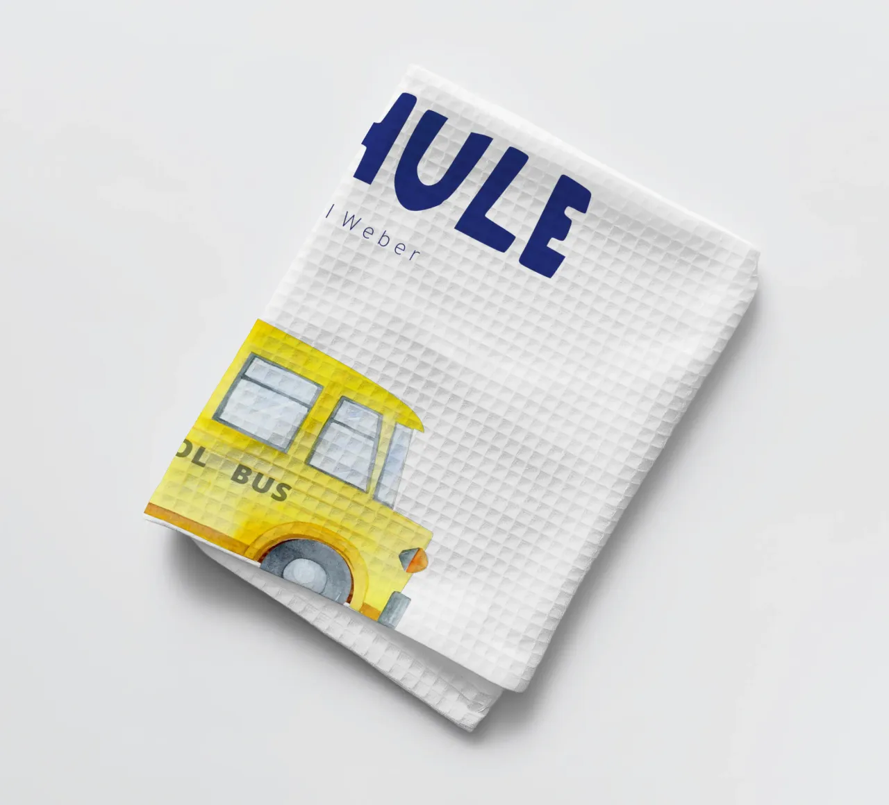 School bus tea towel by Kartenliebe