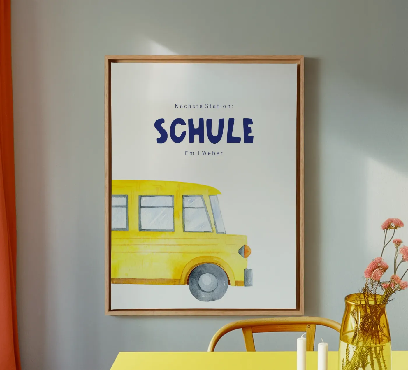School bus toile de Kartenliebe