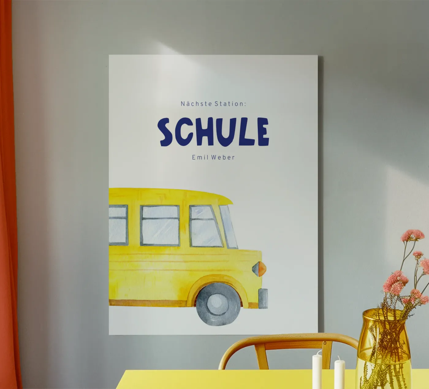 School bus toile de Kartenliebe