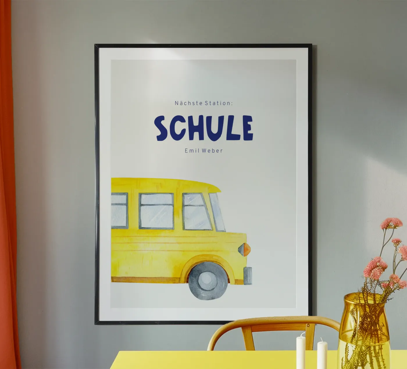 Schulbus Poster von Kartenliebe