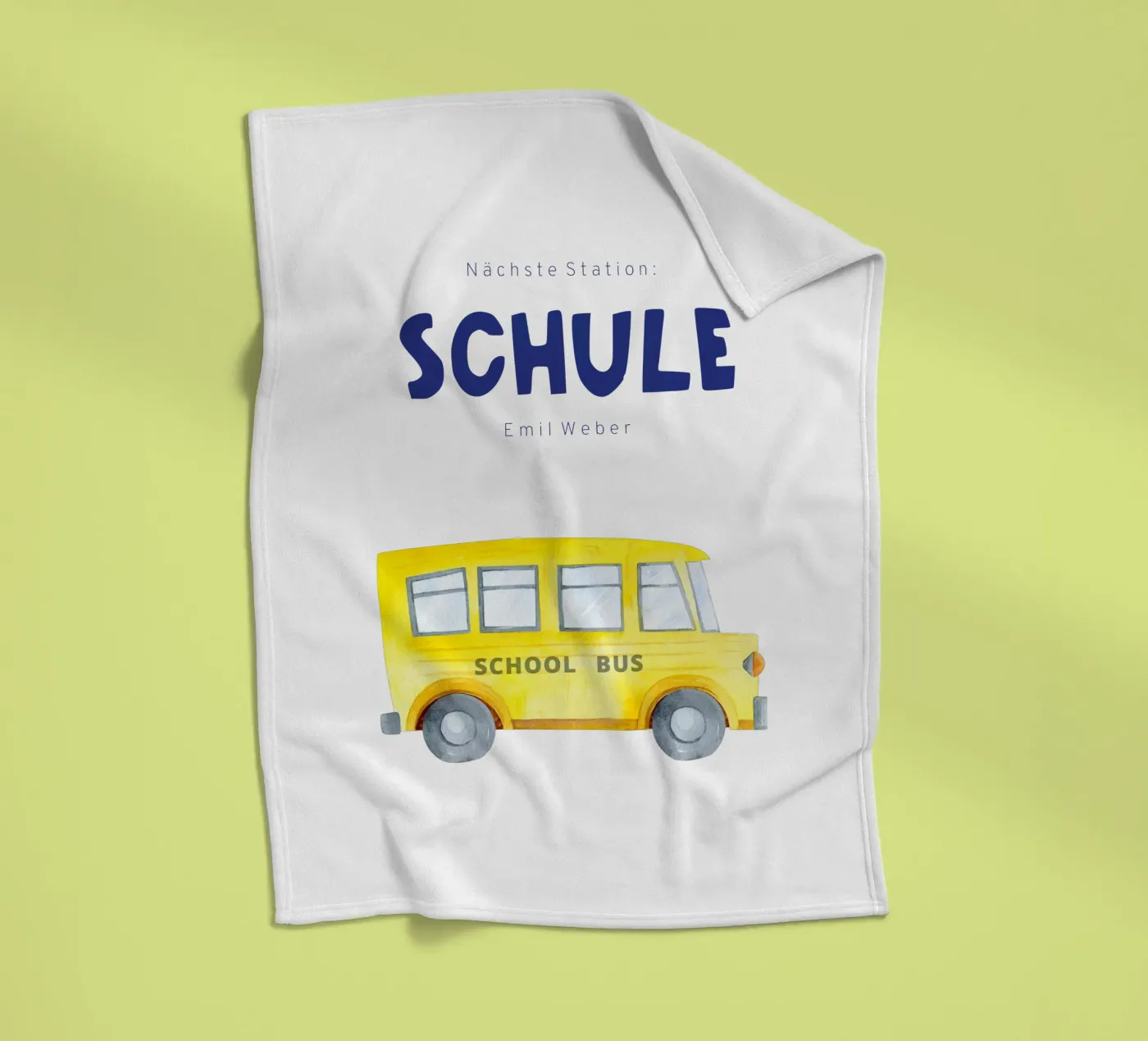 Schulbus Fleecedecke von Kartenliebe