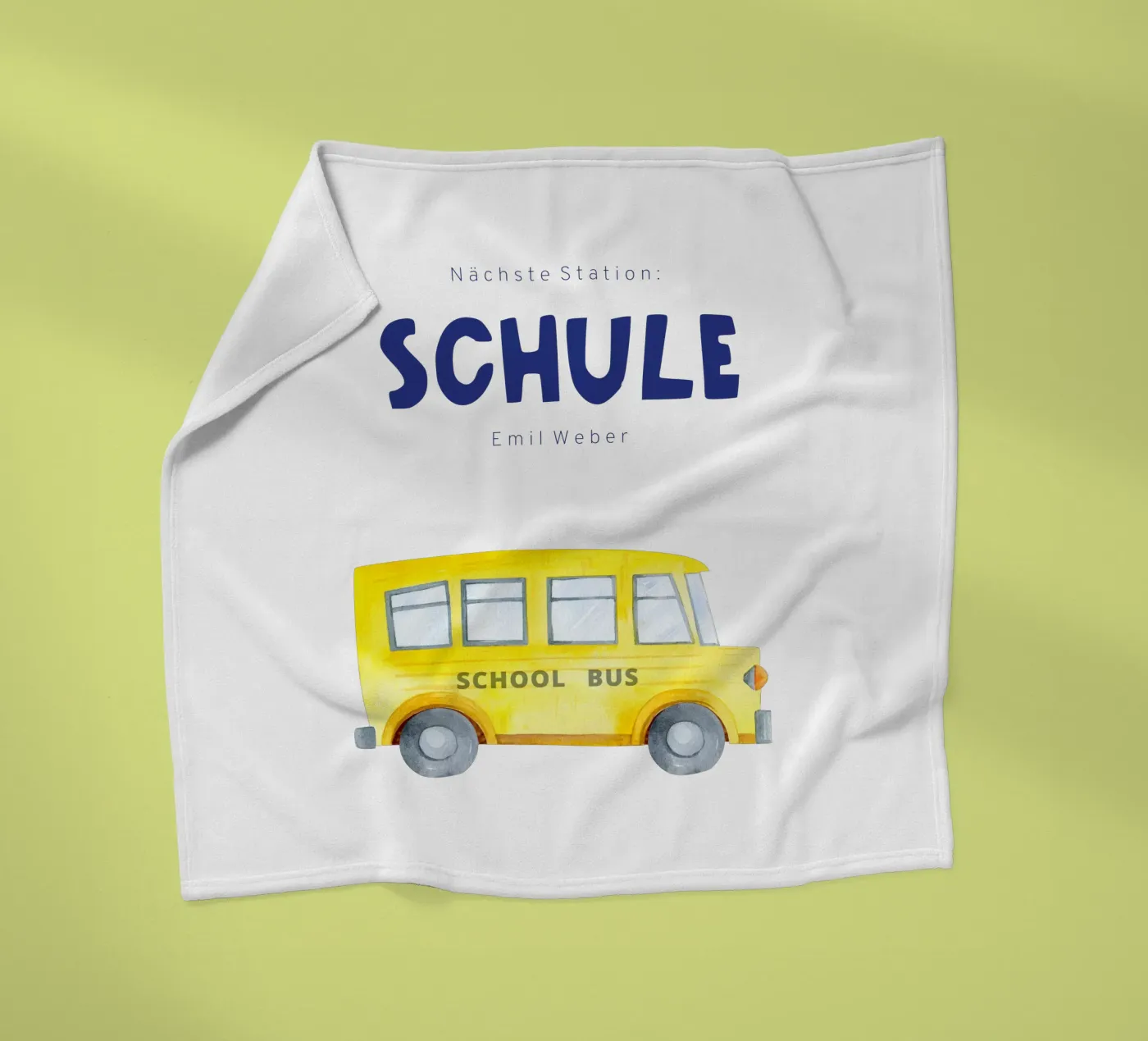 Schulbus Fleecedecke von Kartenliebe