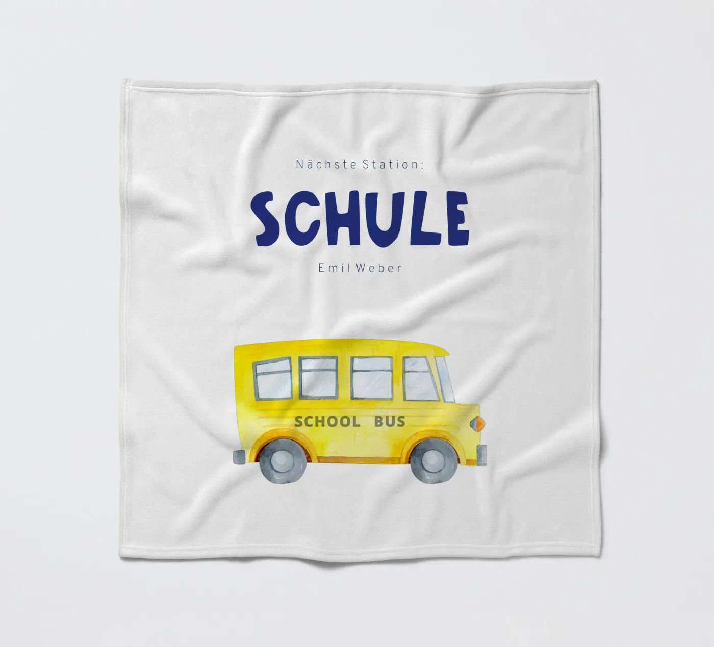 Schulbus Fleecedecke von Kartenliebe