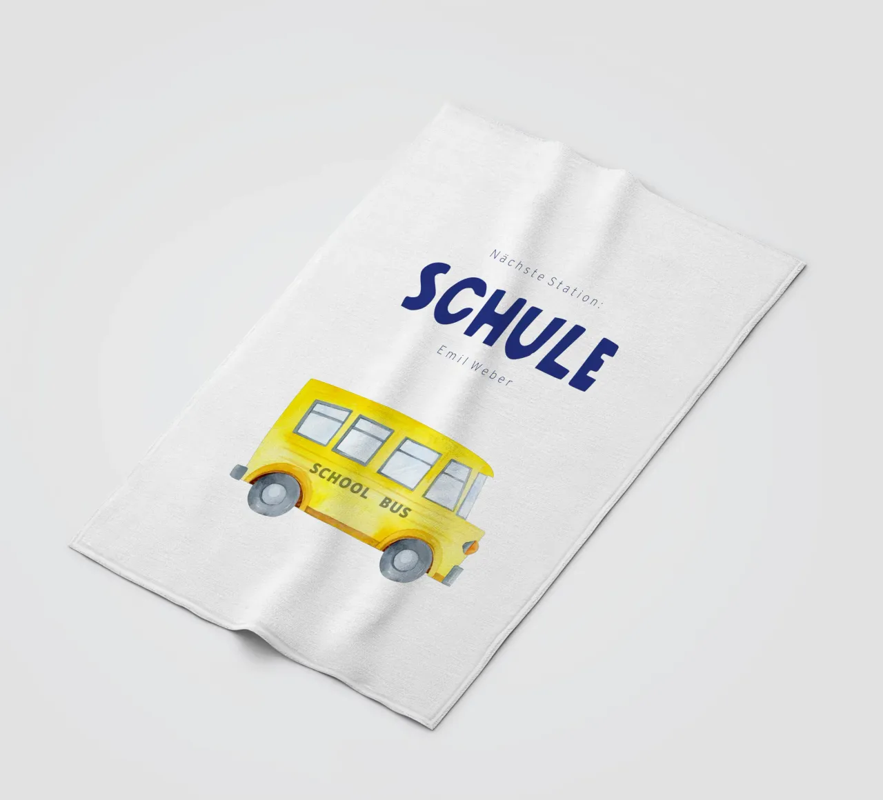 Schoolbus fleecedeken van Kartenliebe