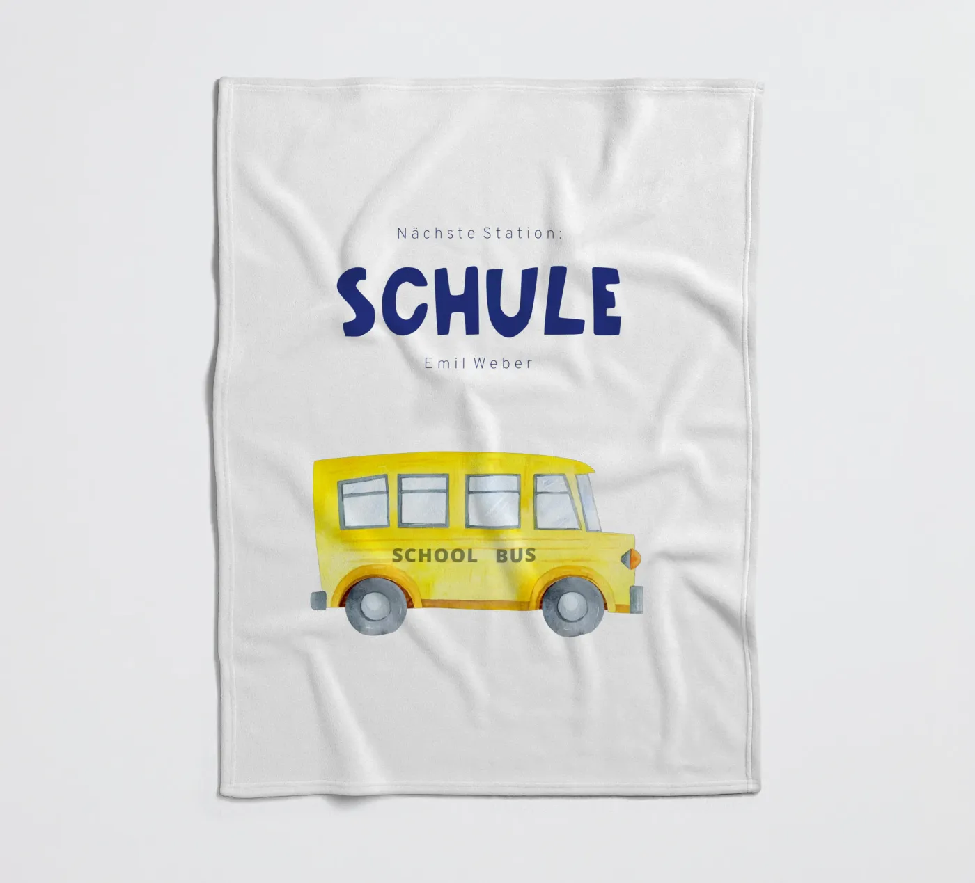 Schulbus Fleecedecke von Kartenliebe