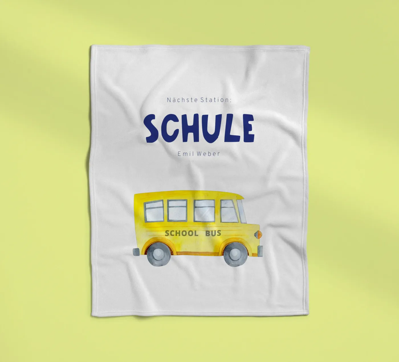 Schulbus Fleecedecke von Kartenliebe