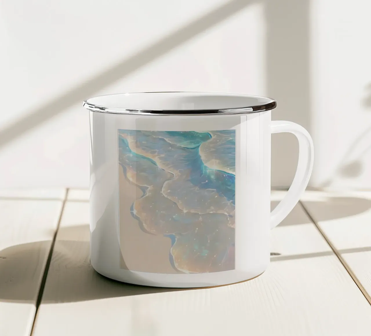Spiaggia Glimeer tazza in smalto da luxi&lace