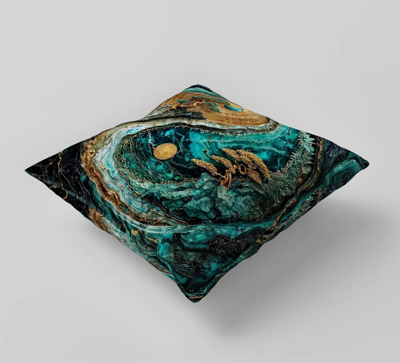 Yin Yang Harmony Kintsugi Art cuscino da Pixaverse