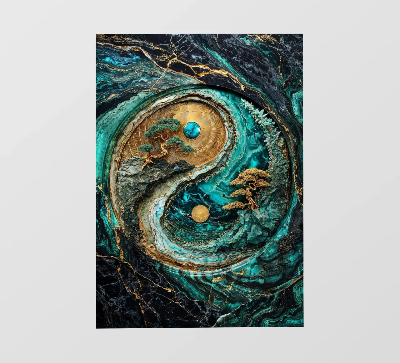 Yin Yang Harmony Kintsugi Art pellicola backlit da Pixaverse