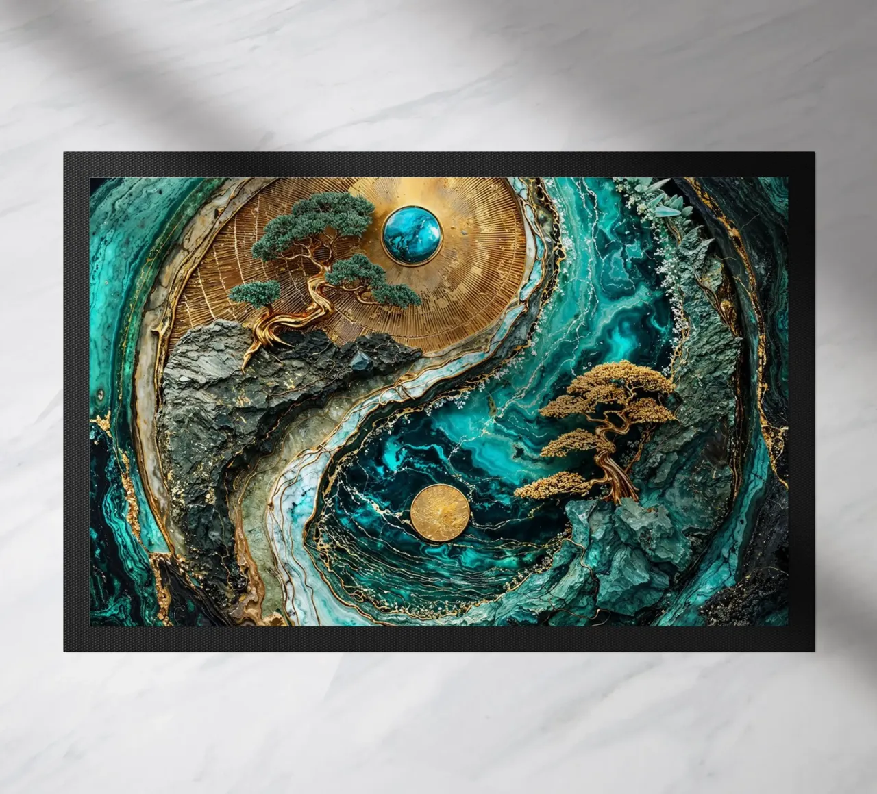 Yin Yang Harmony Kintsugi Art zerbino da Pixaverse