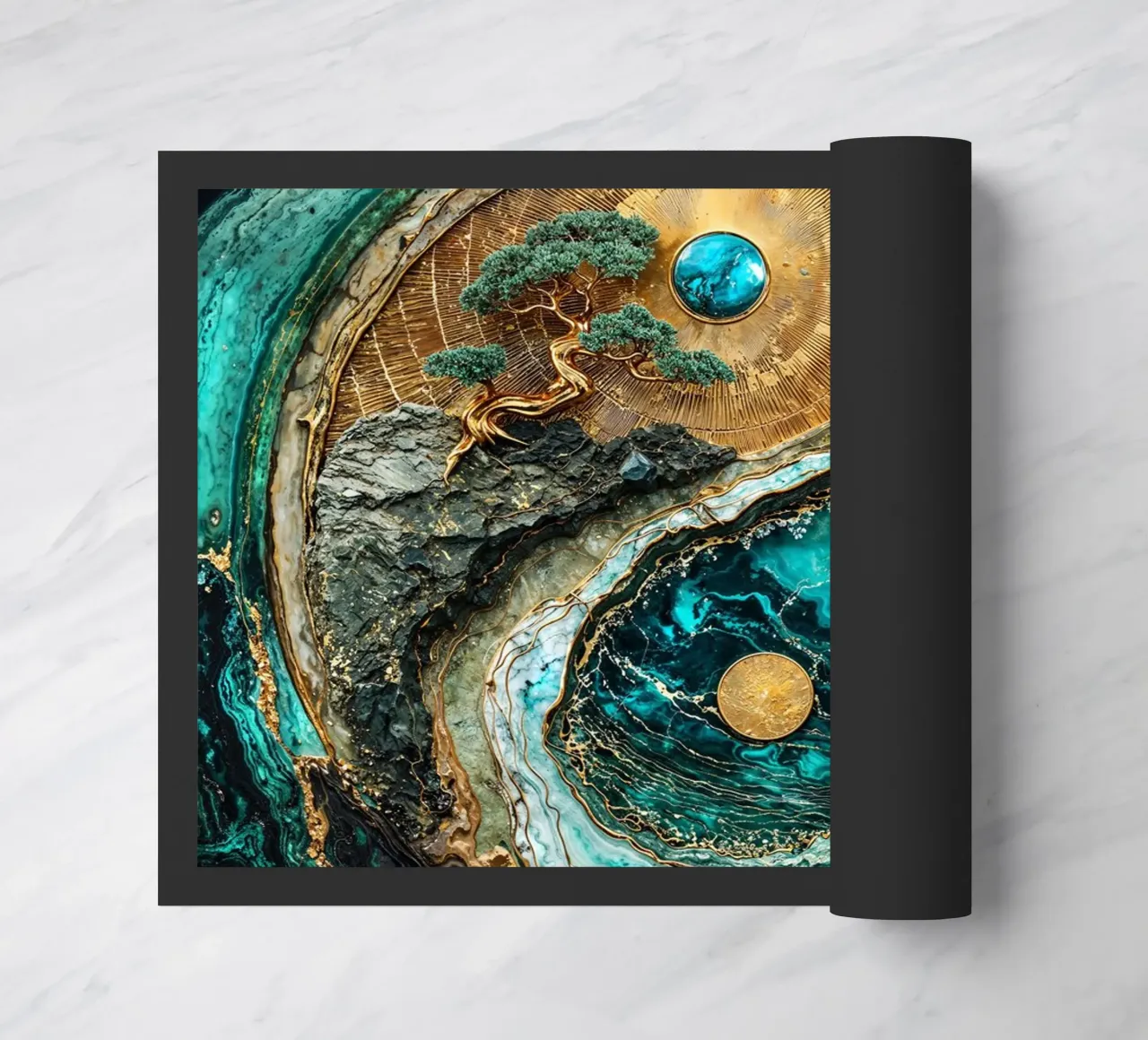 Yin Yang Harmony Kintsugi Art zerbino da Pixaverse