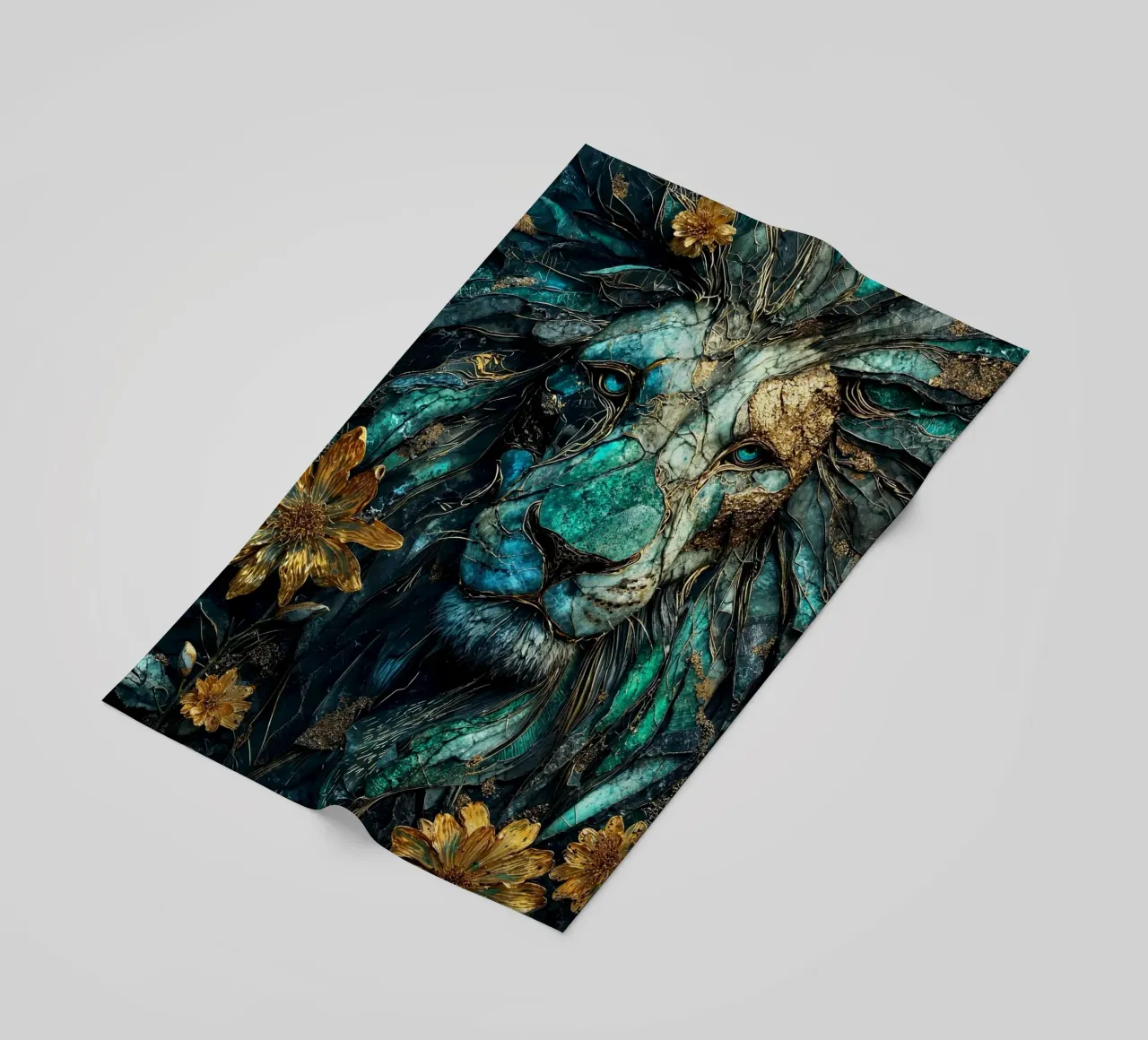 Majestic Lion Kintsugi Art telo mare da Pixaverse