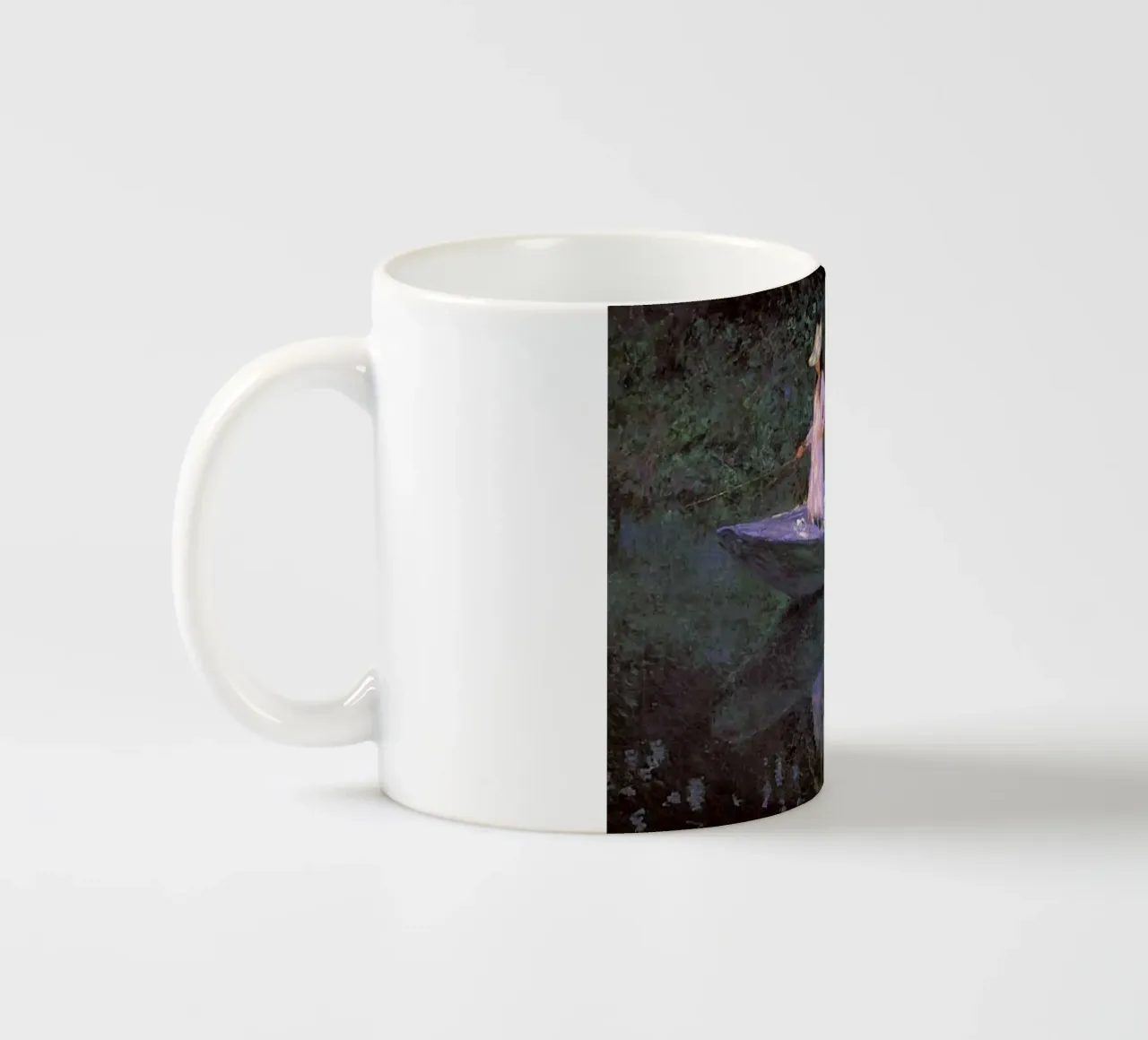 donne albero che pescano su una barca tazza in ceramica da SMG Store