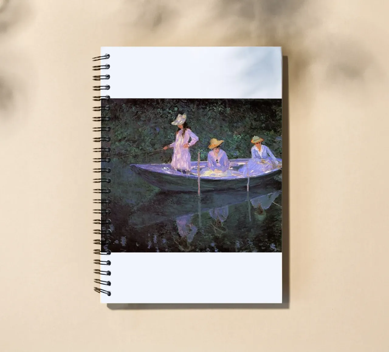 arbre femmes pêchant sur un bateau carnet à spirale de SMG Store