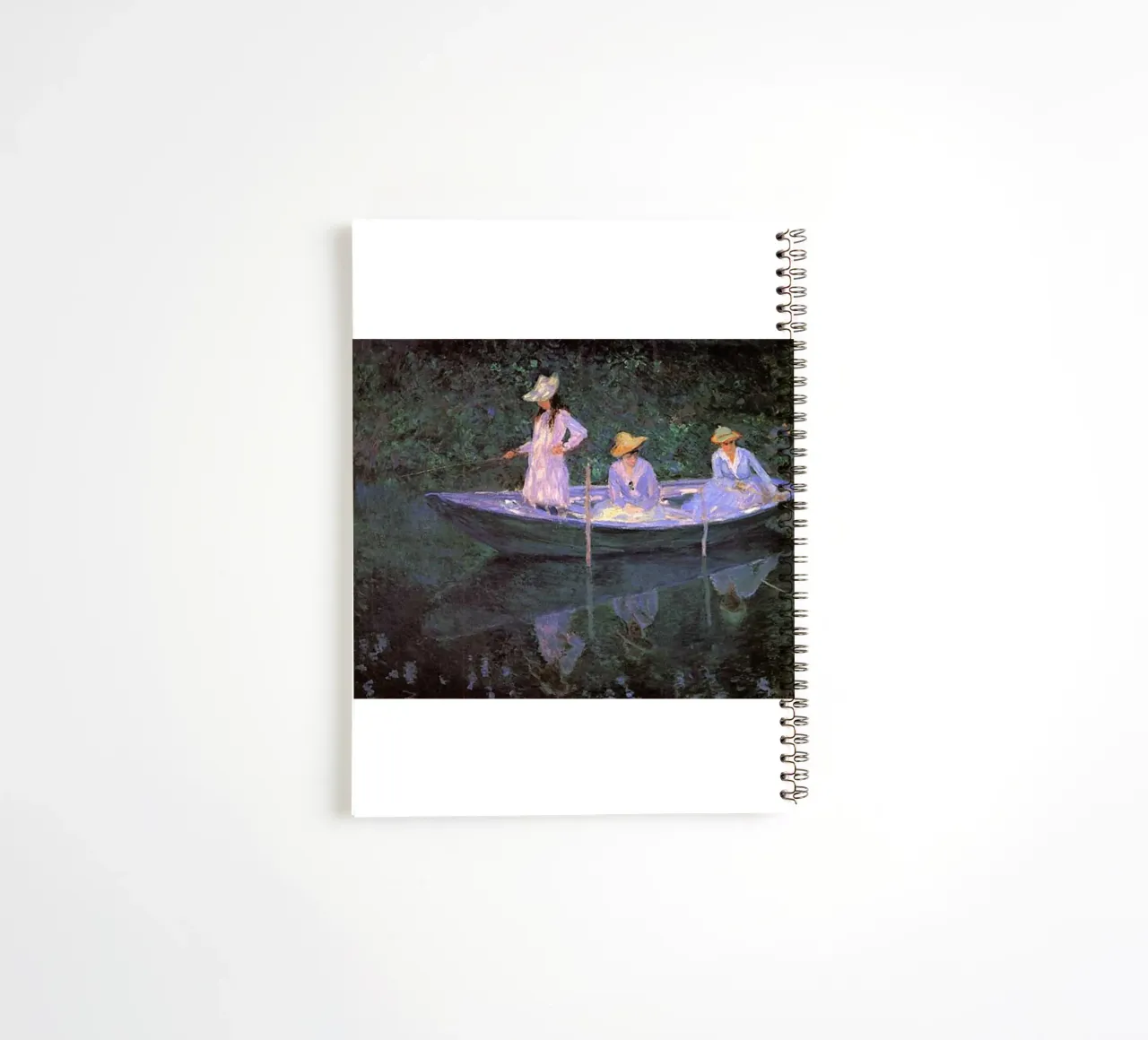arbre femmes pêchant sur un bateau carnet à spirale de SMG Store