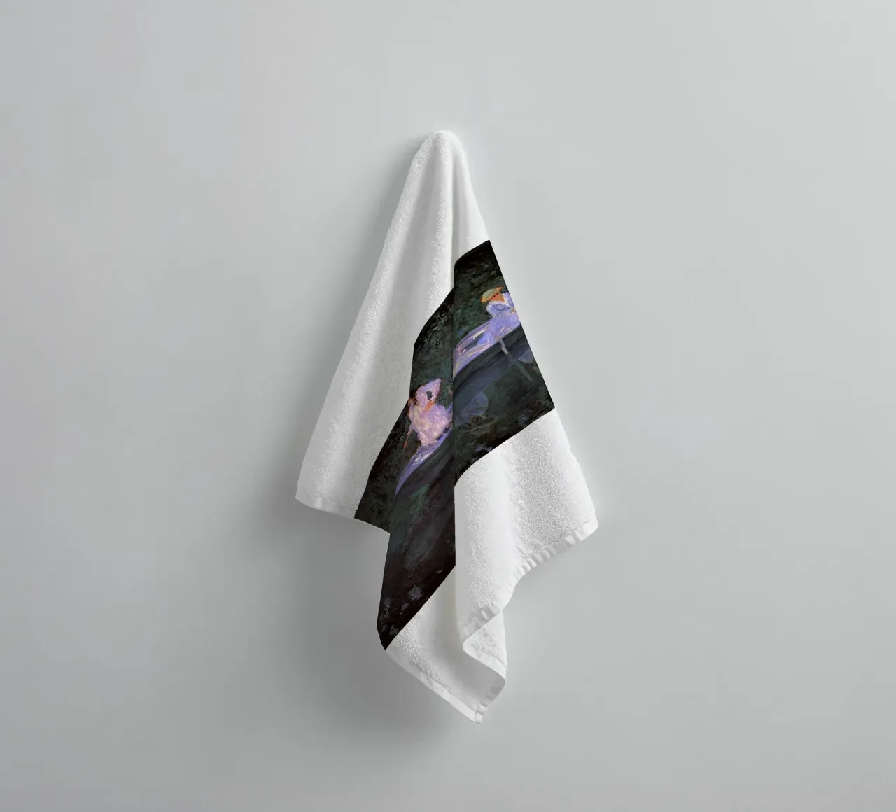donne albero che pescano su una barca asciugamano da bagno da SMG Store