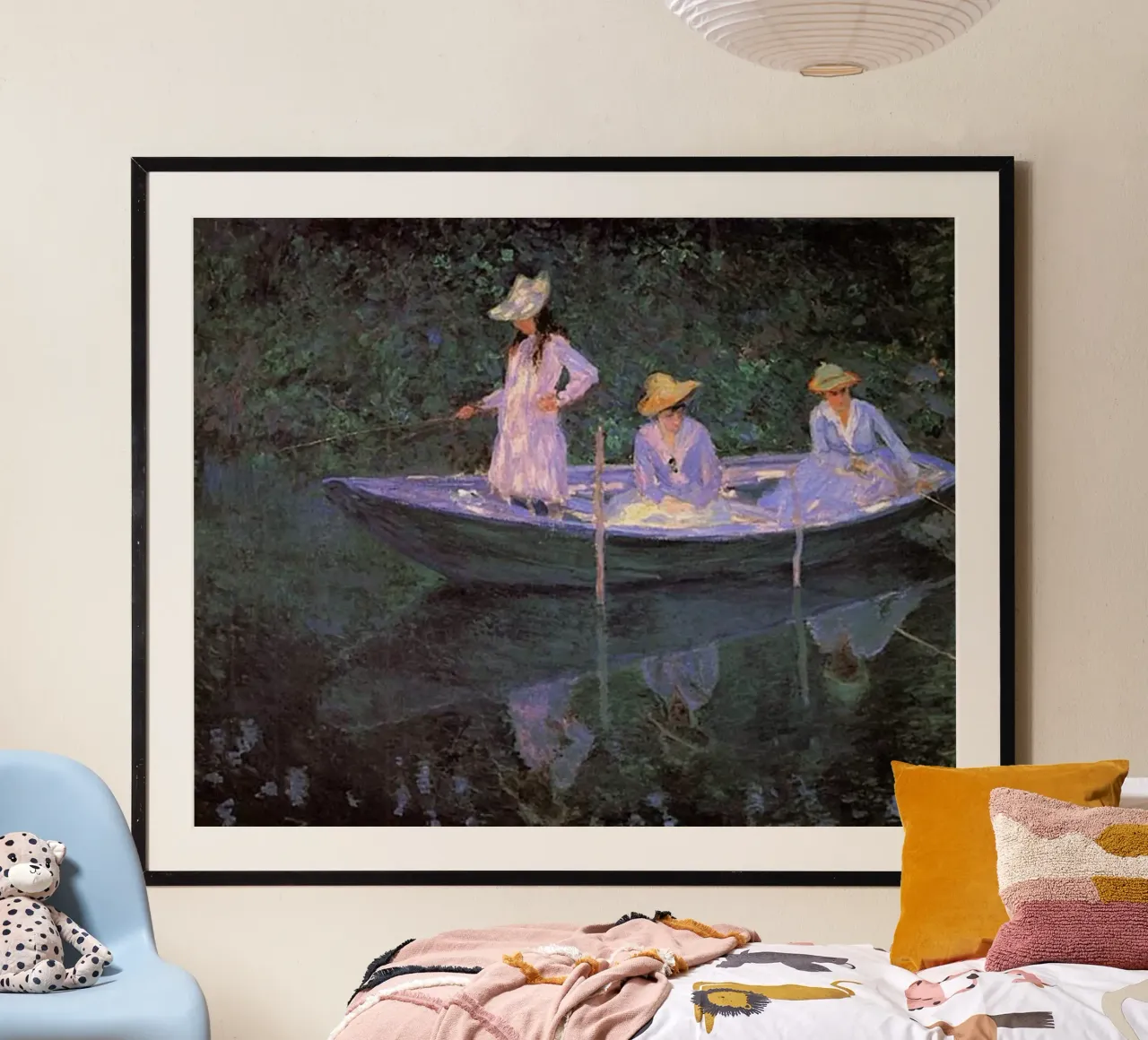 donne albero che pescano su una barca poster da SMG Store