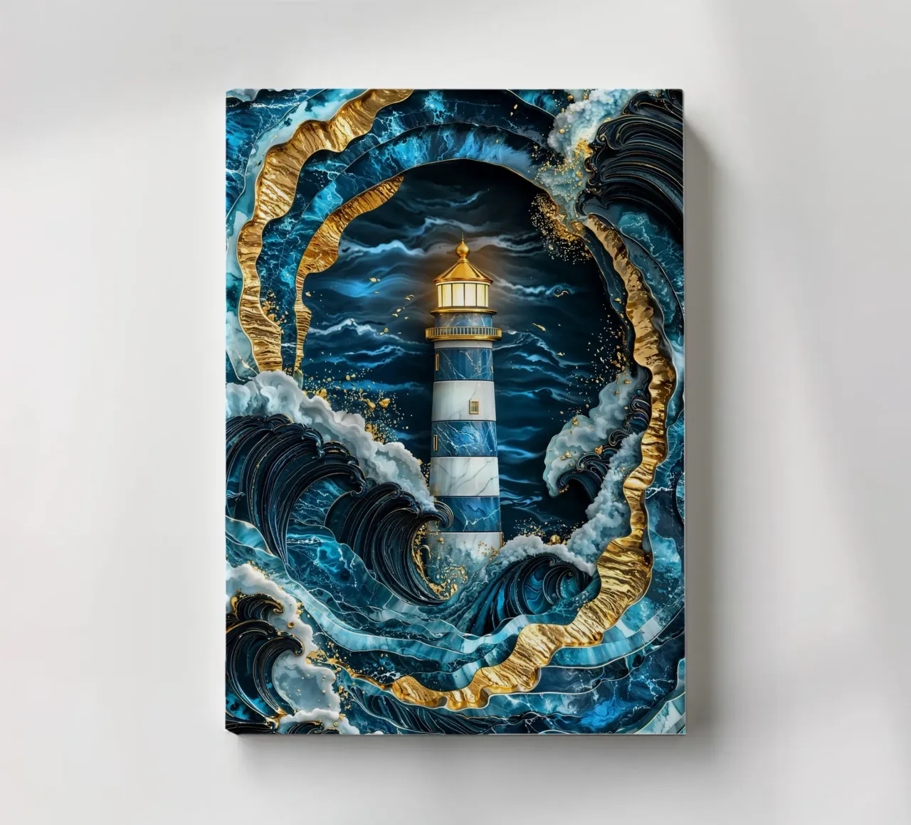 Beacon in the Storm Kintsugi Art notebook by Pixaverse