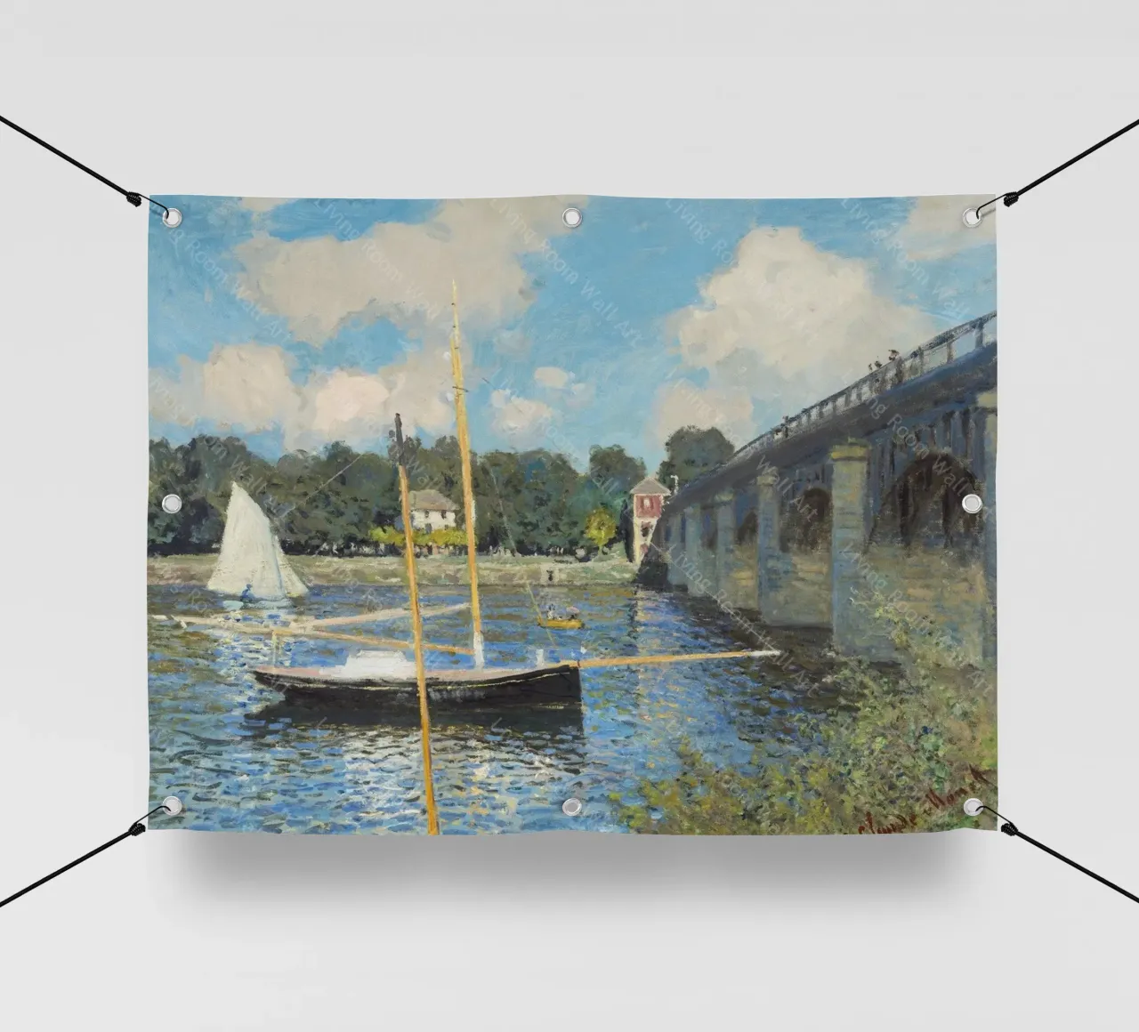 pont et bateau en dessous bâche pvc de SMG Store