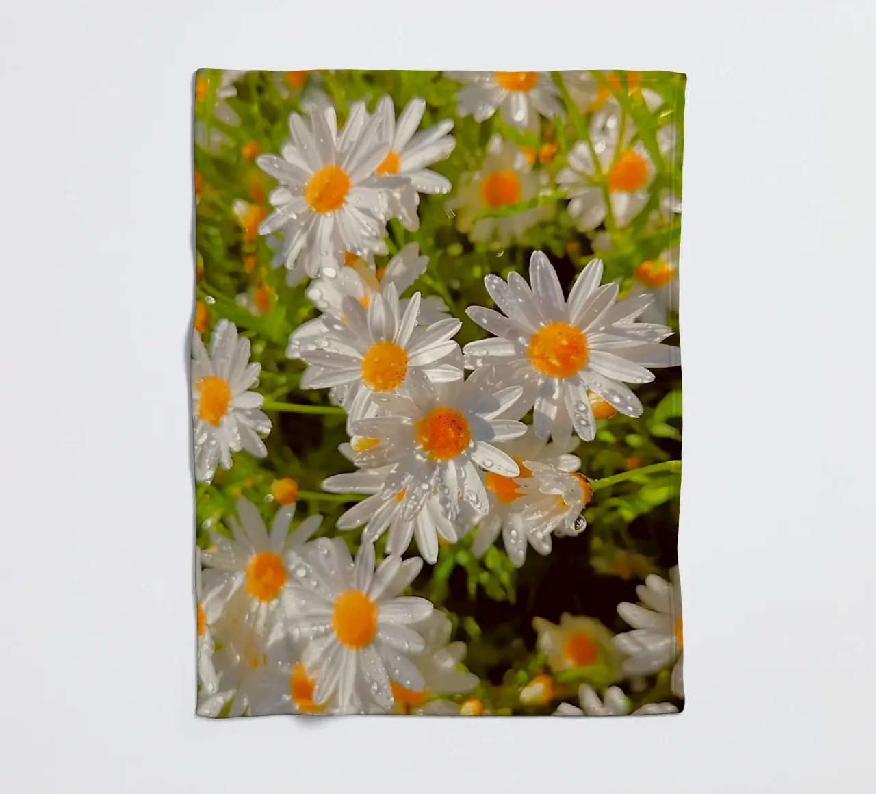 Sparkling Daisy Field fleece blanket by luxi&lace