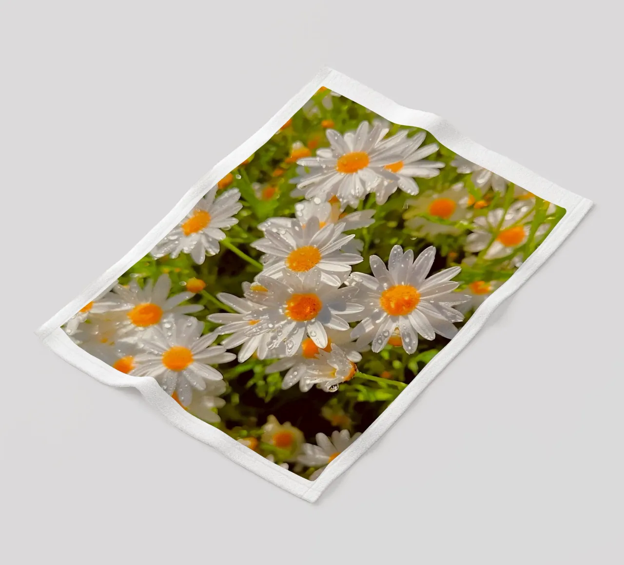 Sparkling Daisy Field fleece blanket by luxi&lace