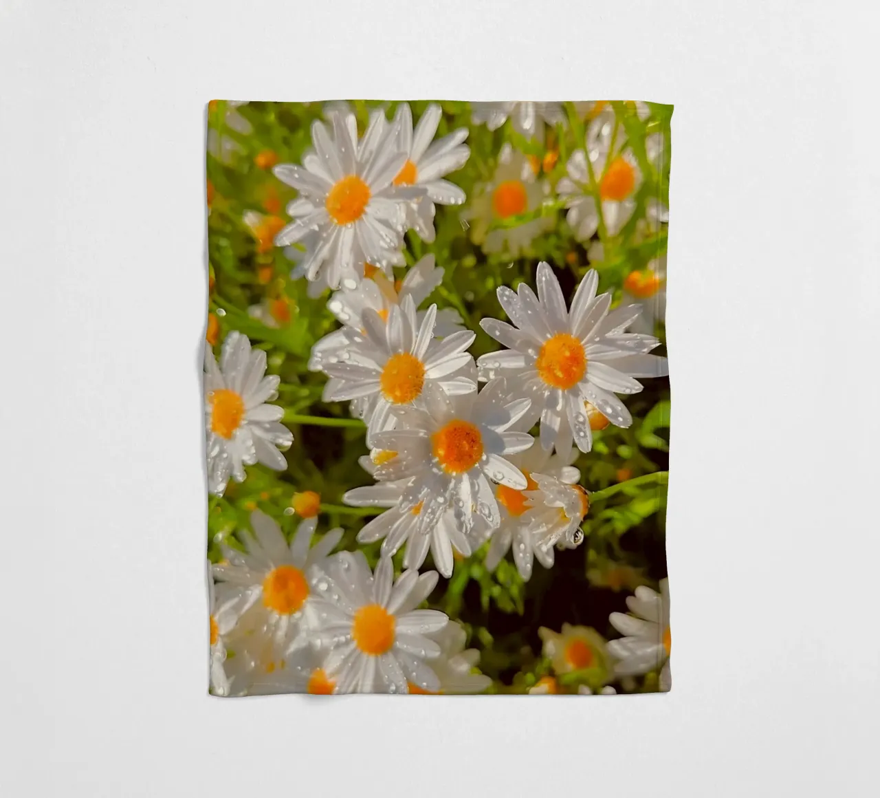 Sparkling Daisy Field fleece blanket by luxi&lace