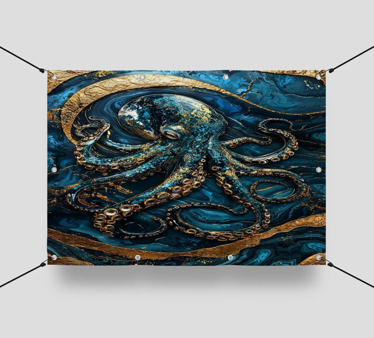 Golden Secrets of the Deep Art telo in pvc da Pixaverse