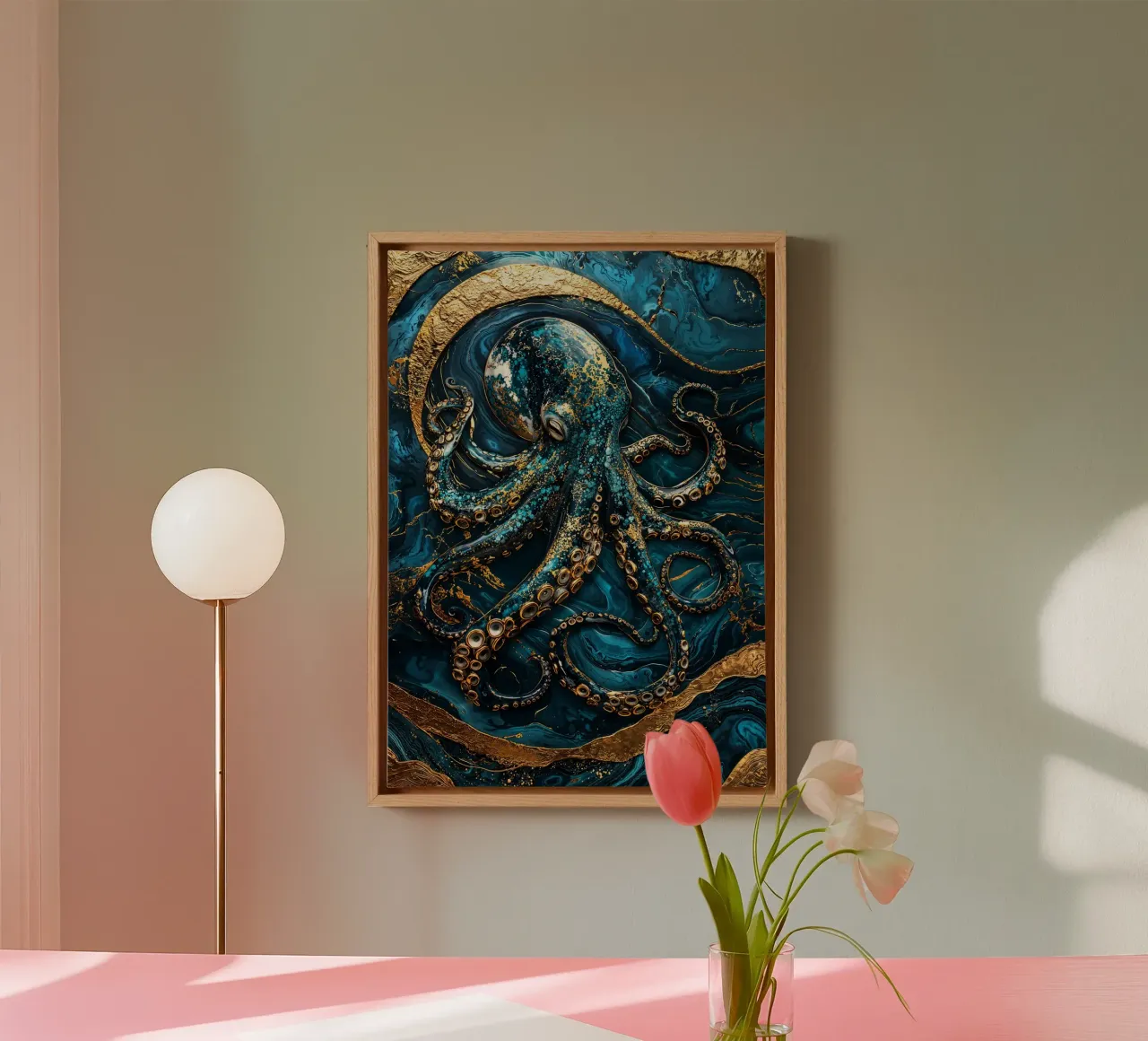 Golden Secrets of the Deep Art tela da Pixaverse
