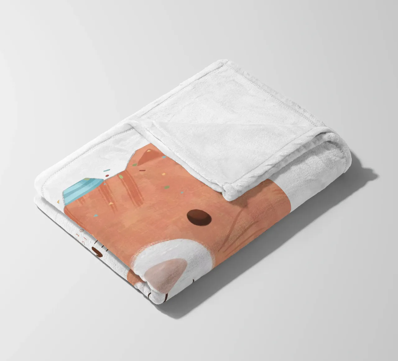 Confetti Cat fleece blanket by Kartenliebe