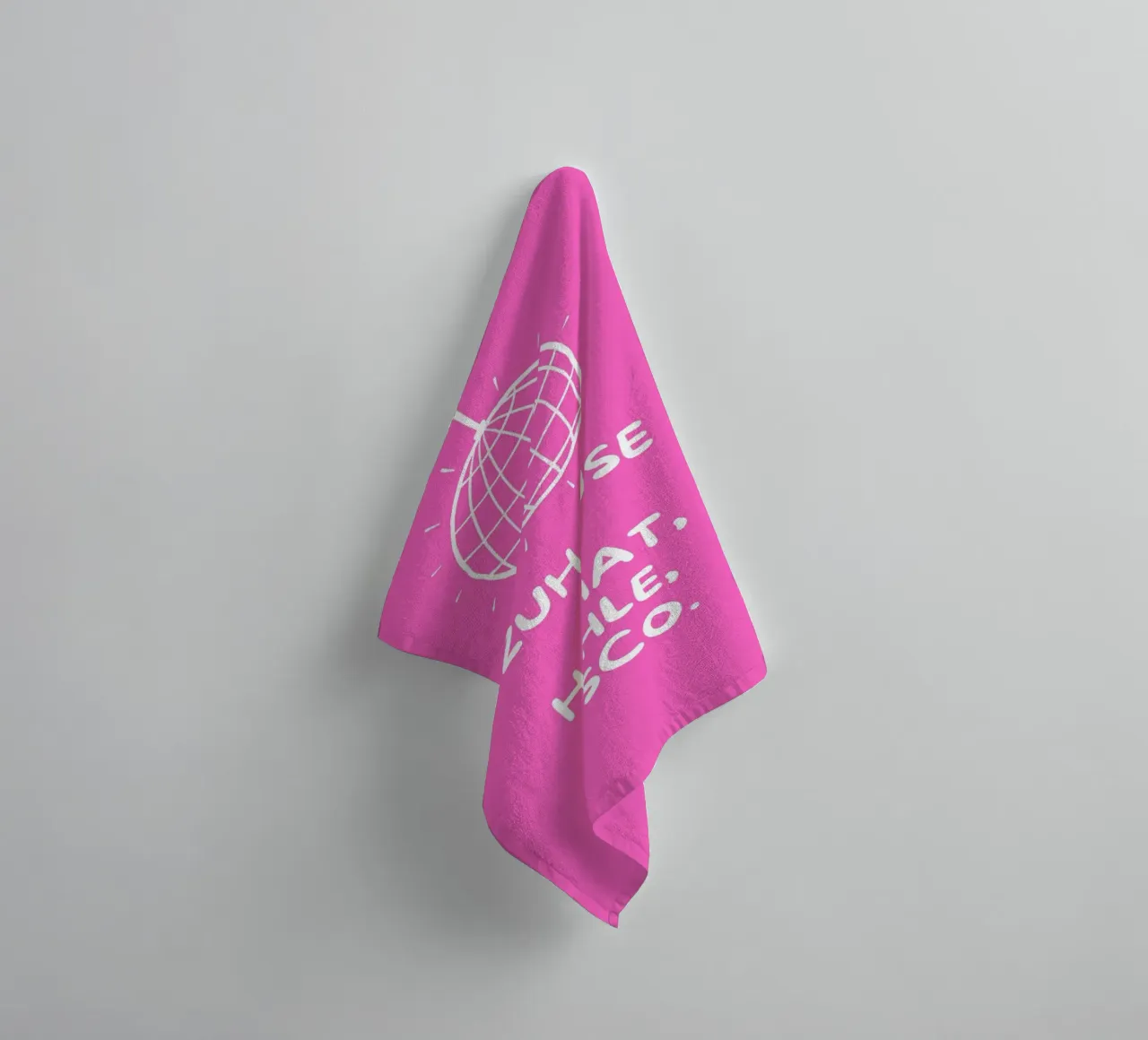 Thuis is thuis, grotdisco badhanddoek van Ohkimiko
